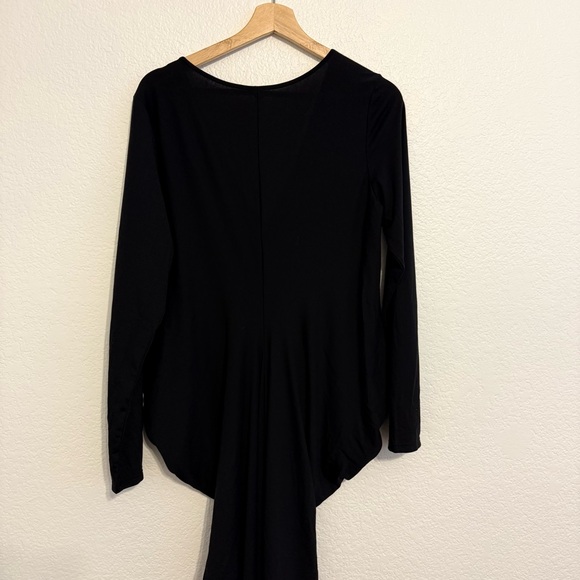 Halara Deep V Neck Long Sleeve Stacked Ruched Maxi Casual Dress - Picture 6 of 10